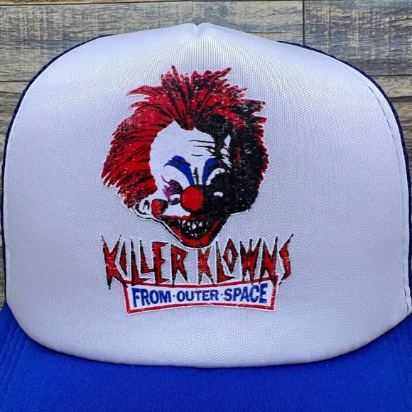 Killer Klowns From Outer Space Mens Trucker Hat Blue Snapback 80s Horror Movie - Picture 3 of 8